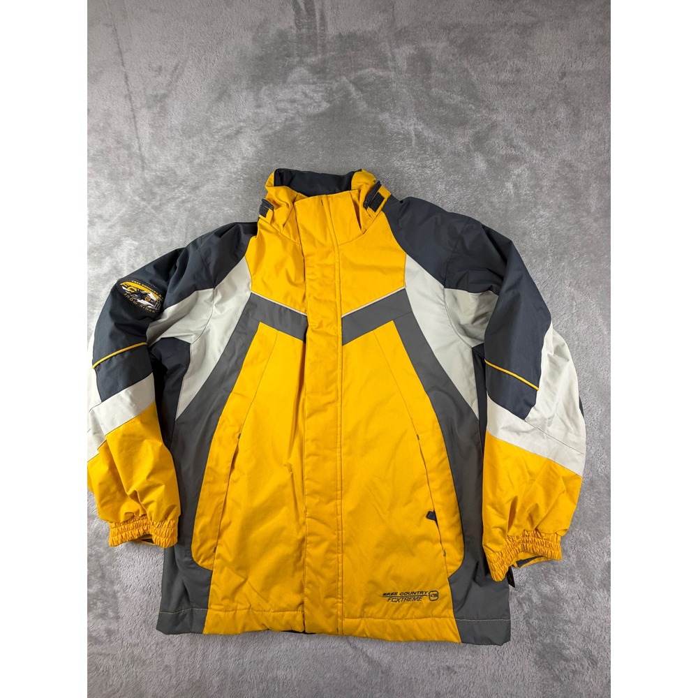Free Country Jacket Boys Medium Yellow FCXtreme Snow Rider Ski Parka Coat